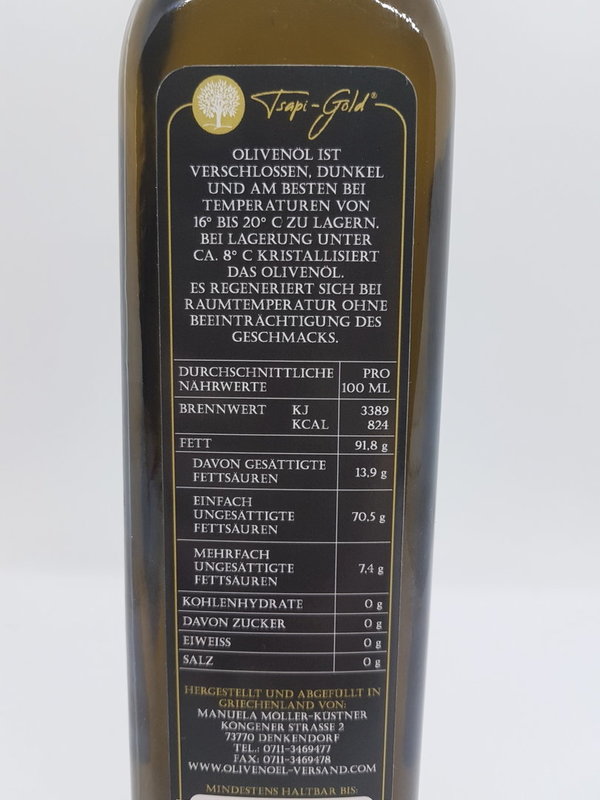 Olivenöl "Tsapi-Gold" 0,75 Liter