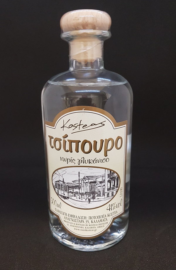 Tsipouro "Kosteas" traditionell 41 % VOL. 0,50 Liter